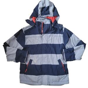 Mini Boden Striped Hooded Jacket